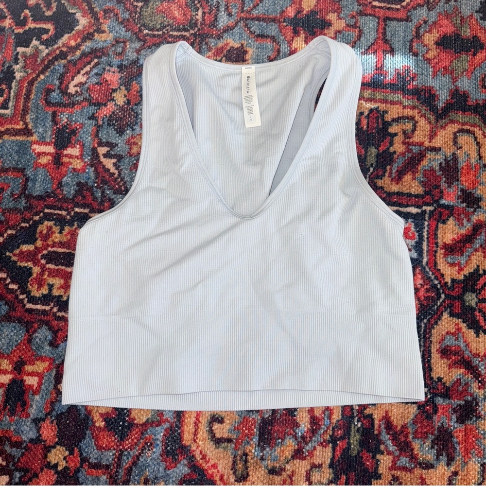 Athleta Ice Blue Ribbed Tank